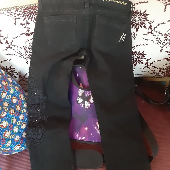 Black embroided Pants - Picture 2 of 2